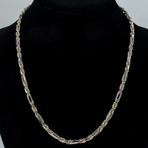 Heavy 14k Yellow Gold Milano Rope Link Chain Necklace - 20" - Picture 1 of 5